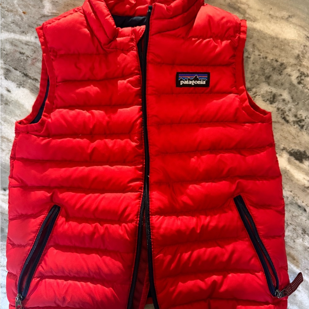 Patagonia Kids Bright Red Quilted Vest